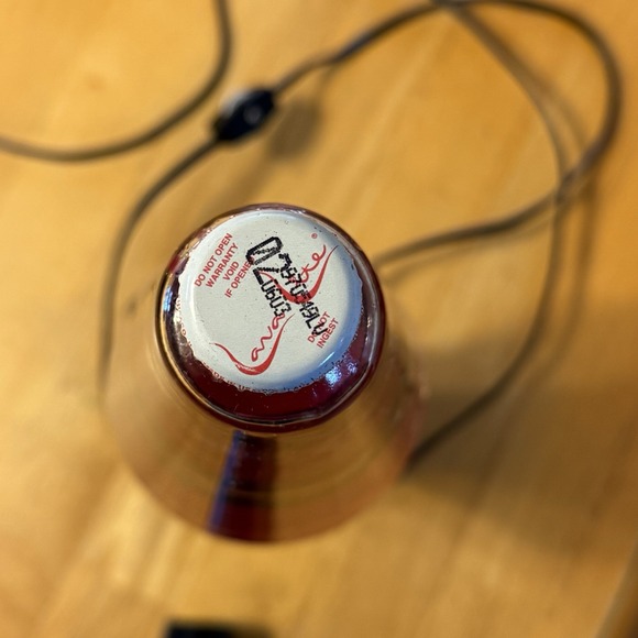 Vintage 90's Midnight Lava Lite Lamp 90's Red Wax Black Stand Lavalite 1997 16.5 - Picture 6 of 14